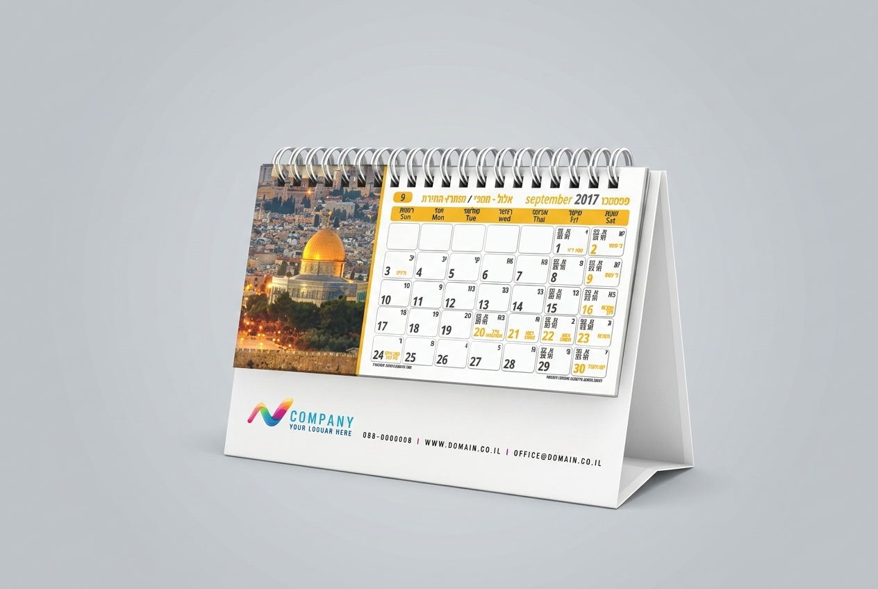 לוח שנה שולחני פירמידה – נופר 3