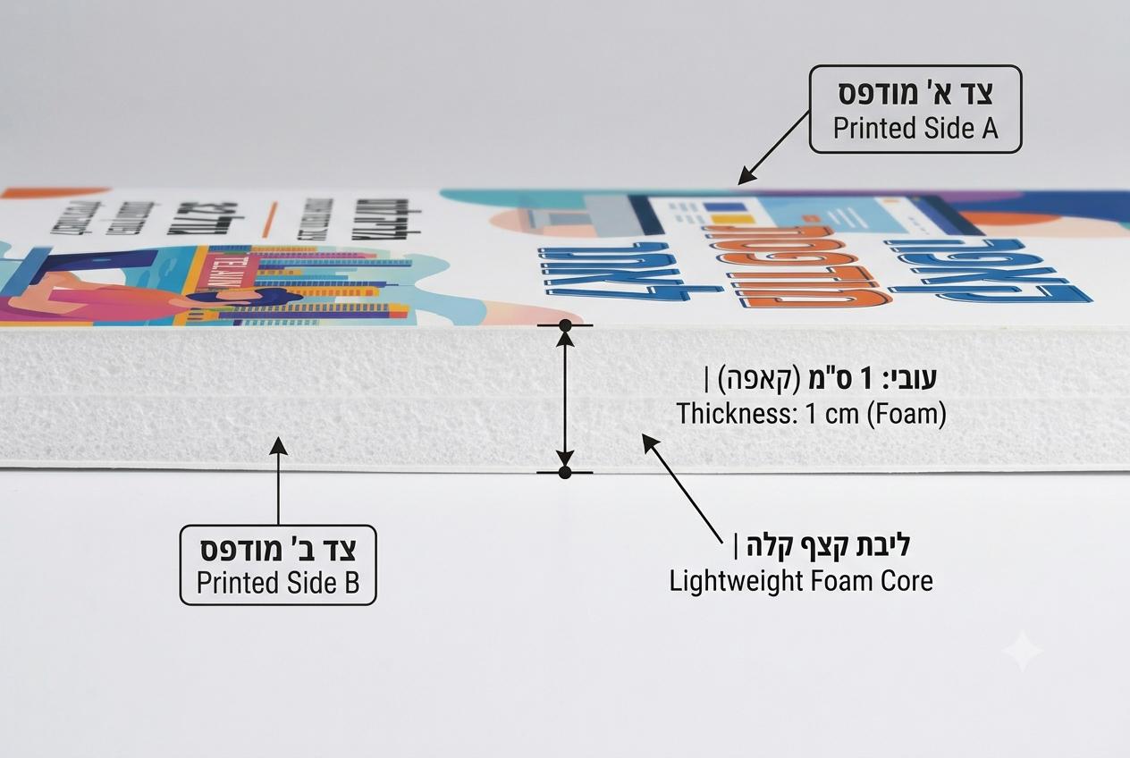 הדפסה על קאפה 2 צדדים