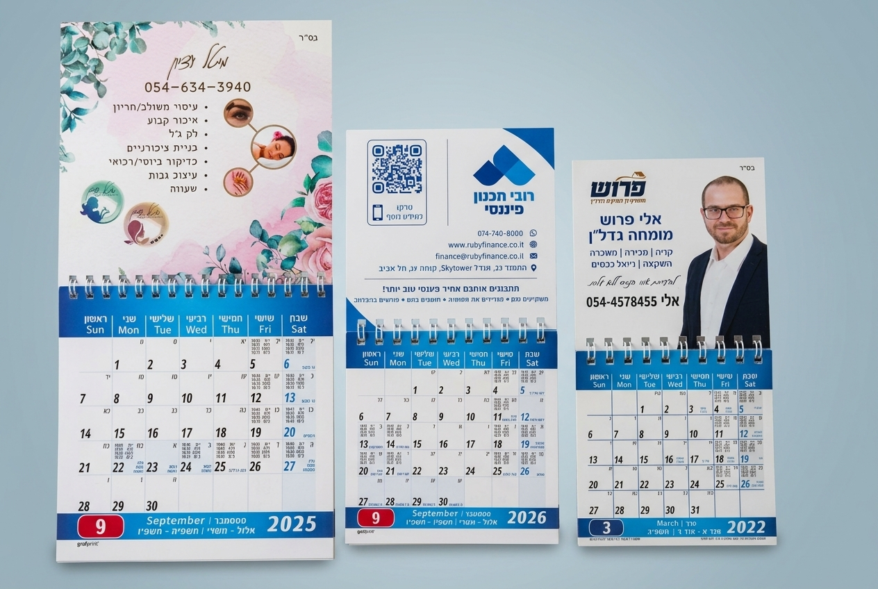 לוח שנה מגנטי למקרר 2