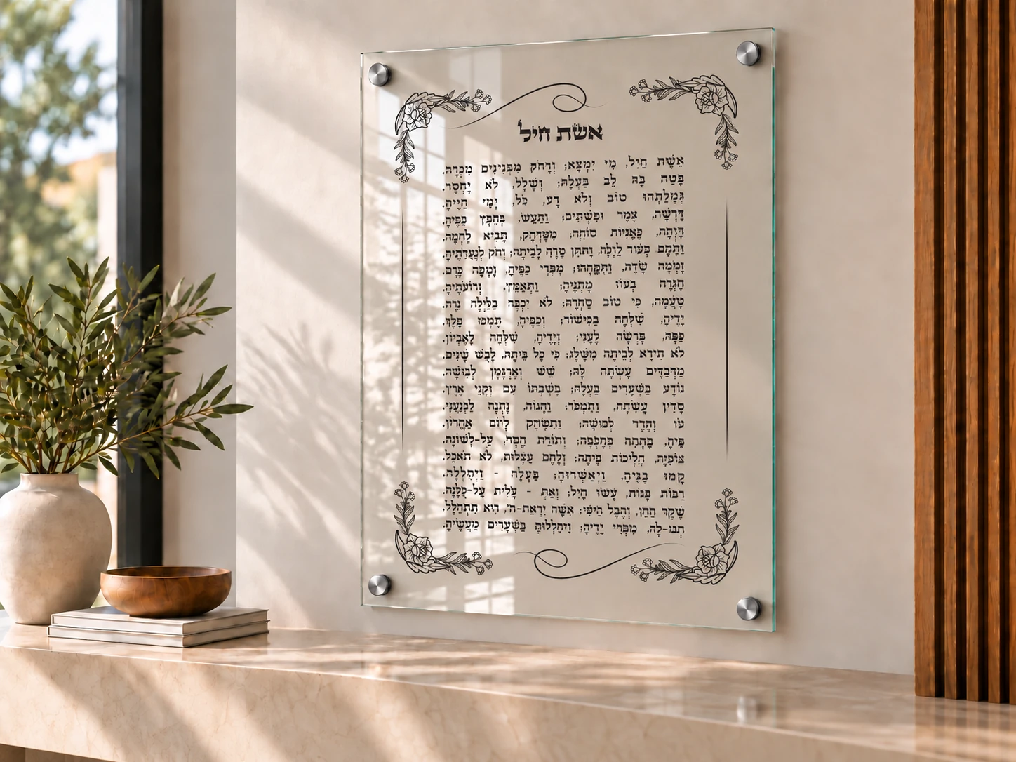 תמונת זכוכית אשת חיל דגם 014