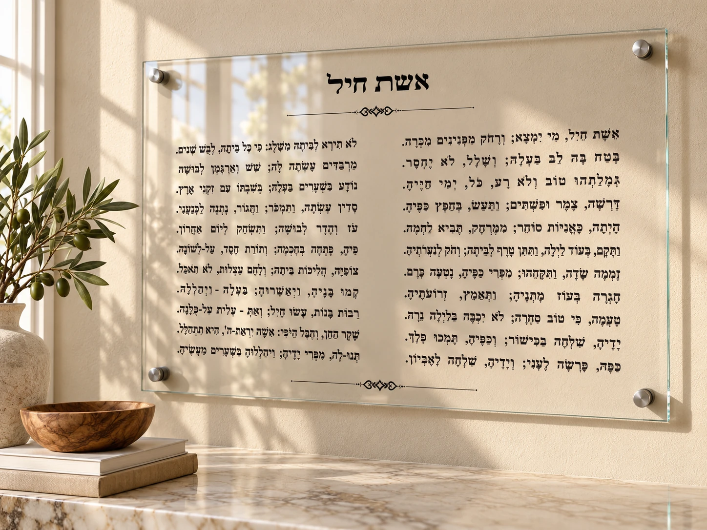 תמונת זכוכית אשת חיל דגם 010