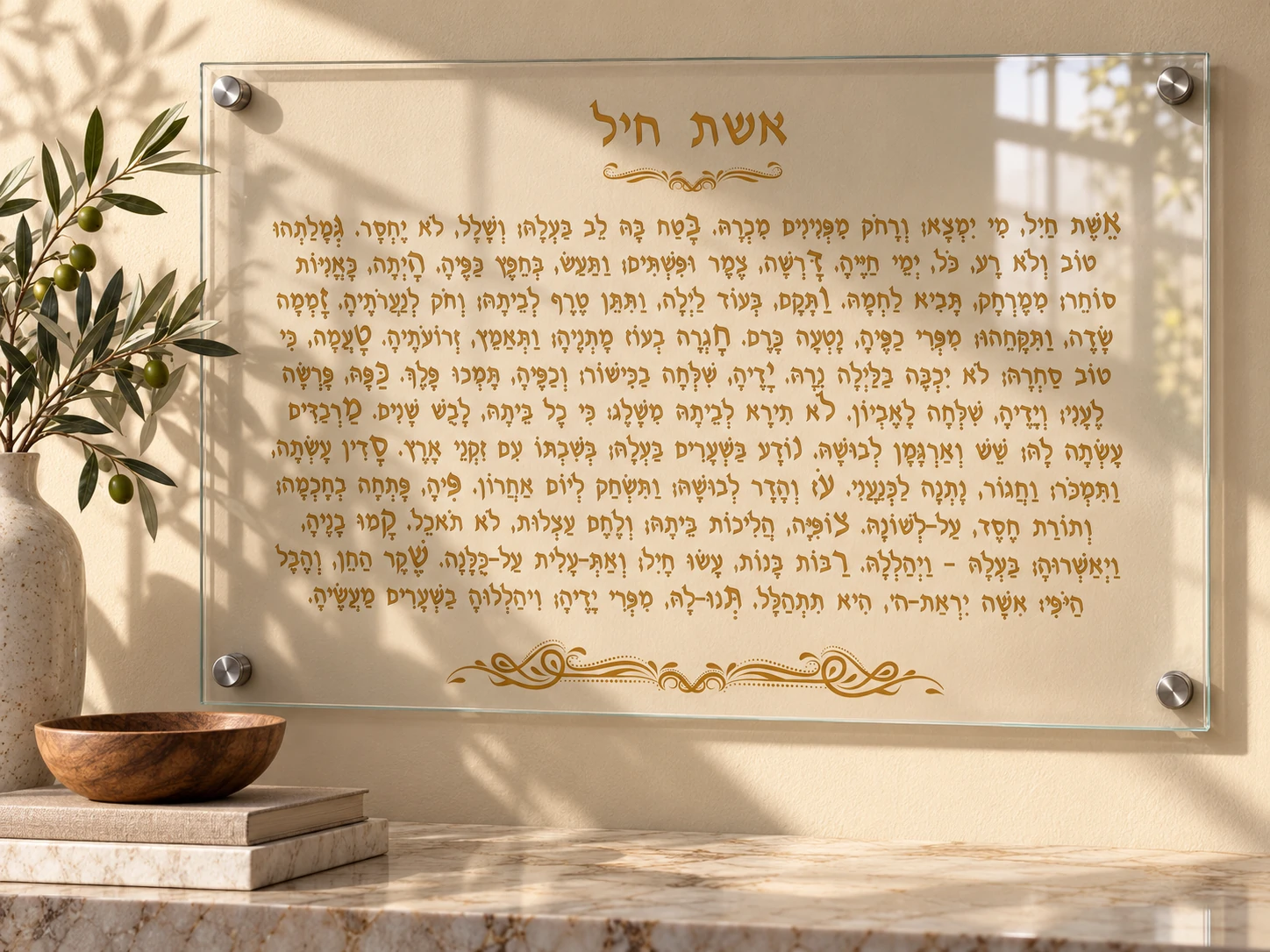 תמונת זכוכית אשת חיל דגם 009