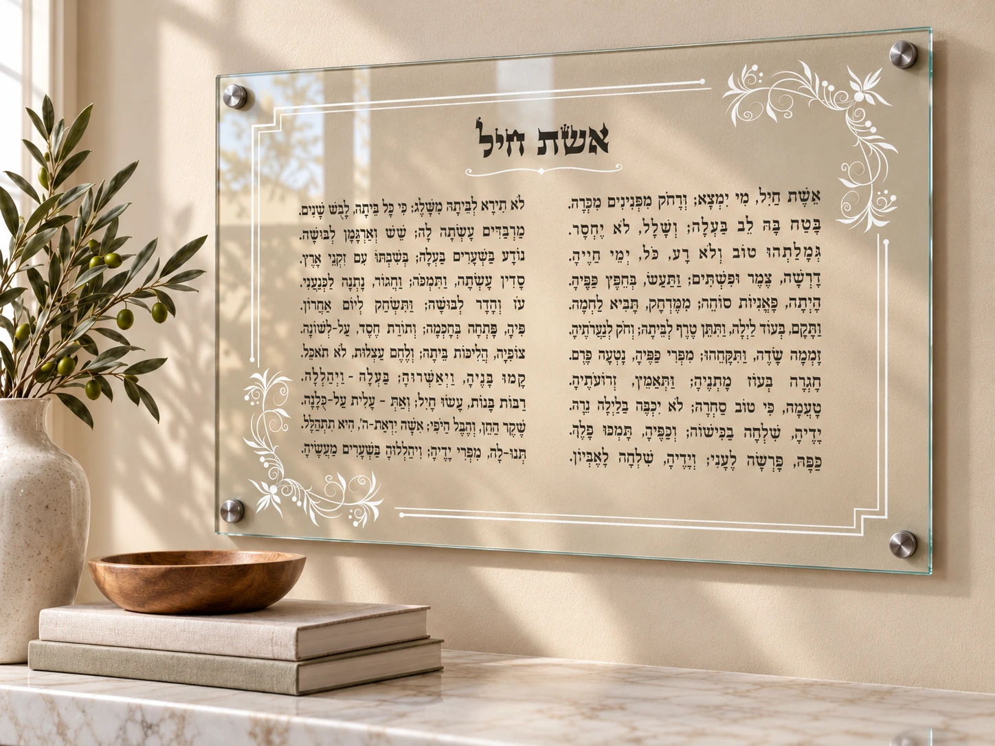 תמונת זכוכית אשת חיל דגם 012