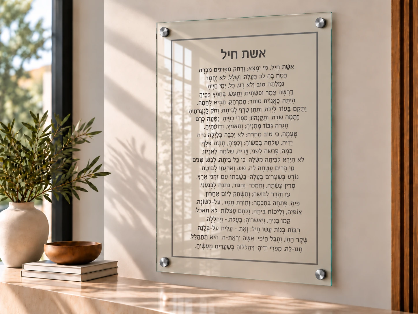 תמונת זכוכית אשת חיל דגם 013
